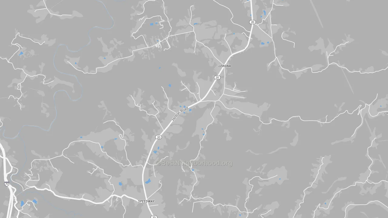 Transit Grade map of 25971, WV