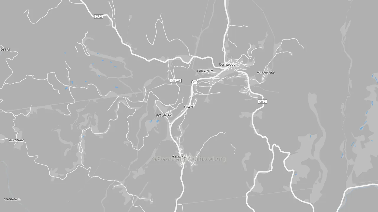 Transit Grade map of 25972, WV