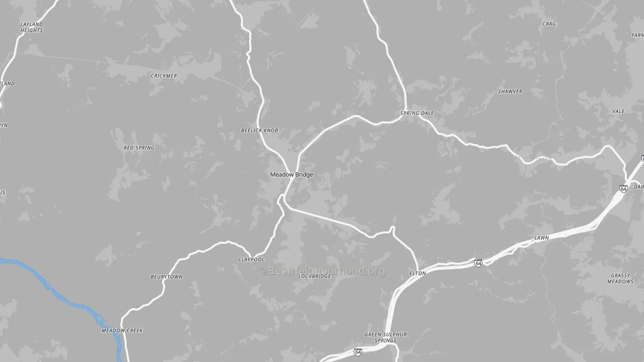 Transit Grade map of 25976, WV