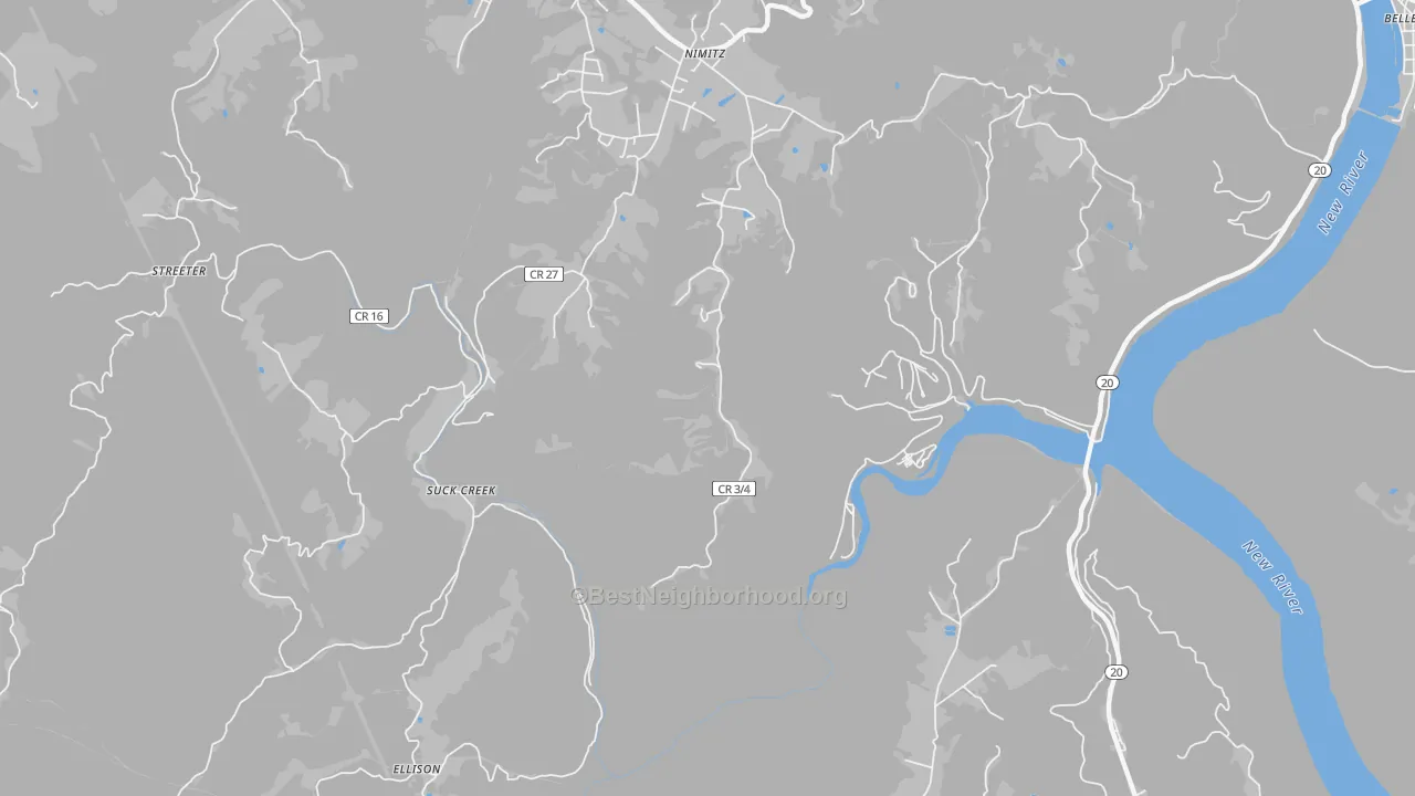 Transit Grade map of 25978, WV