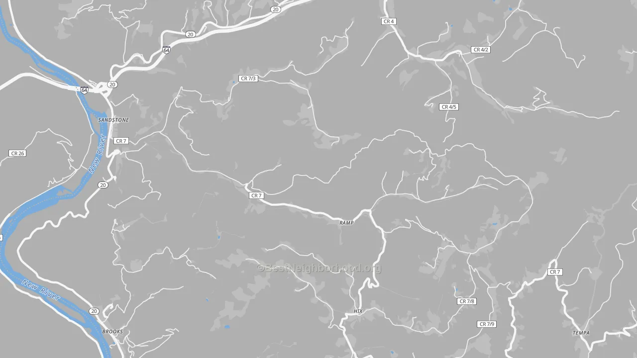 Transit Grade map of 25985, WV