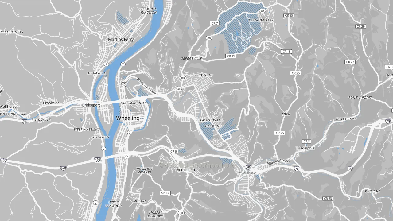 Transit Grade map of 26003, WV