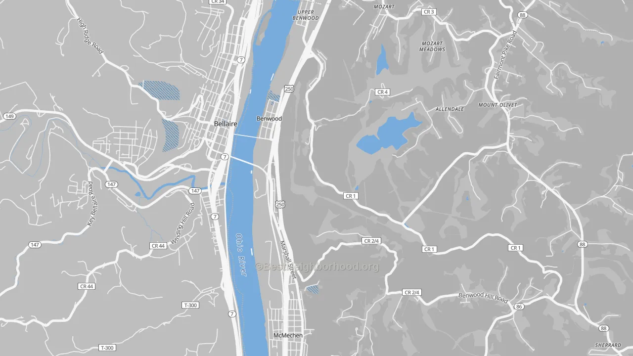 Transit Grade map of 26031, WV