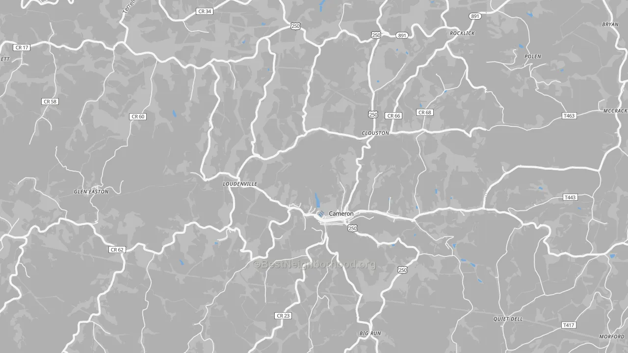 Transit Grade map of 26033, WV