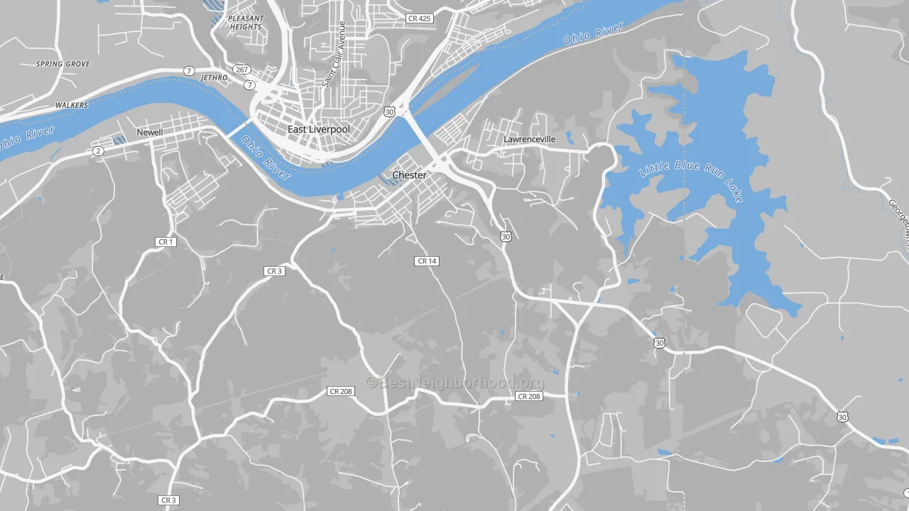 Transit Grade map of 26034, WV