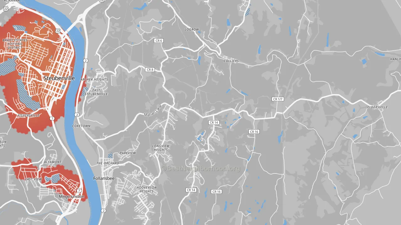 Transit Grade map of 26035, WV
