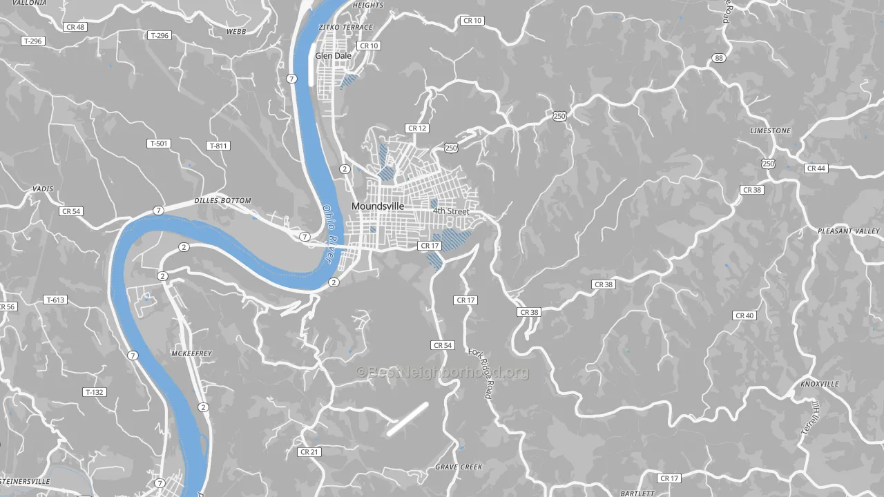 Transit Grade map of 26041, WV