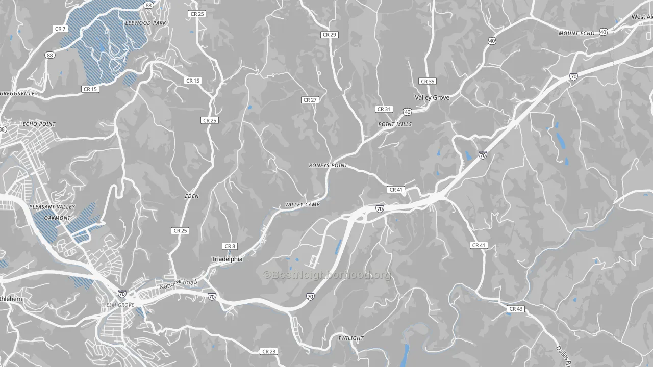 Transit Grade map of 26059, WV