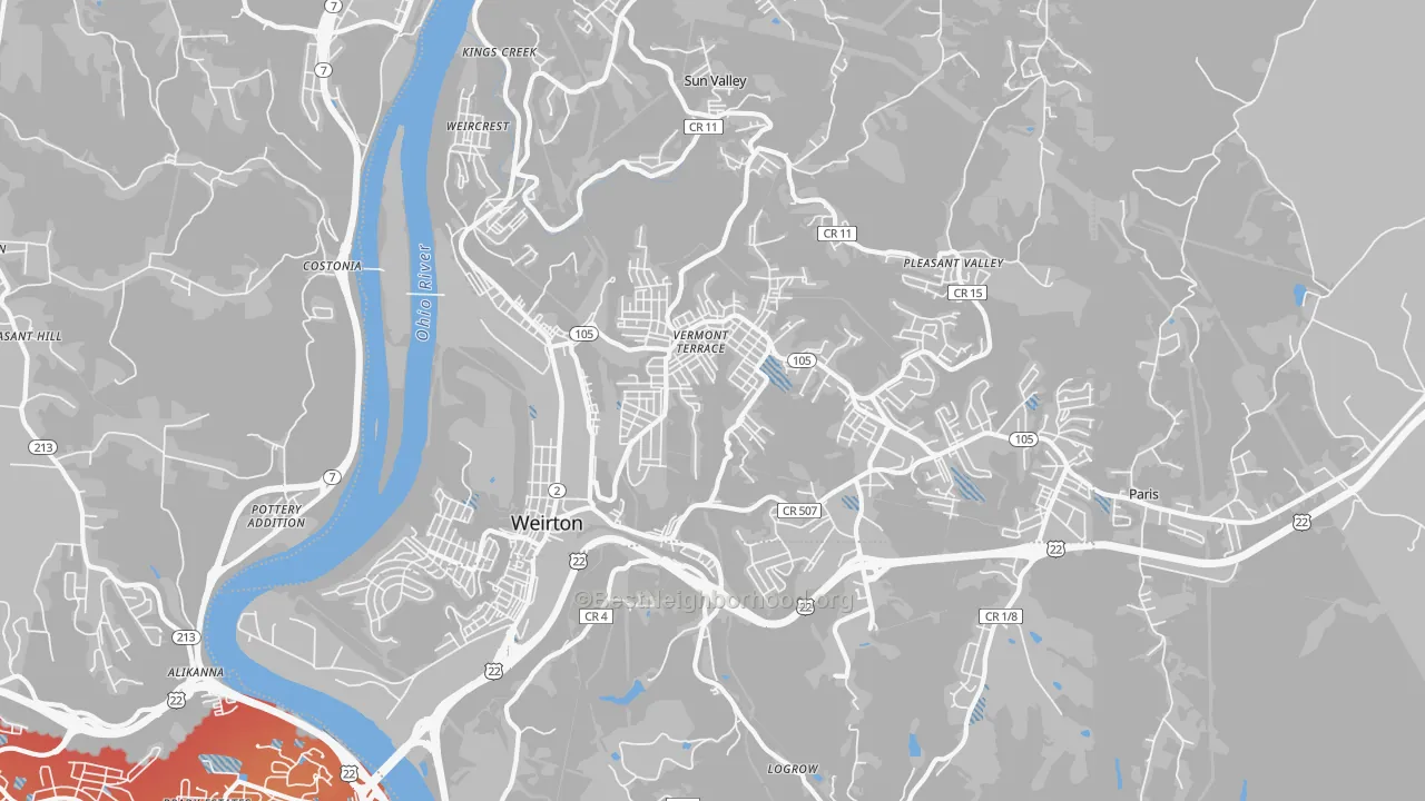 Transit Grade map of 26062, WV