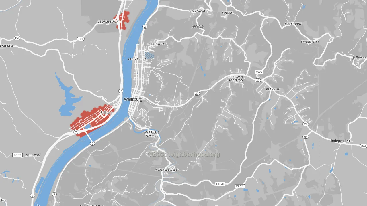 Transit Grade map of 26070, WV