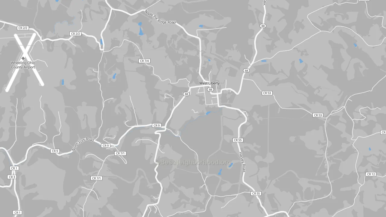 Transit Grade map of 26074, WV