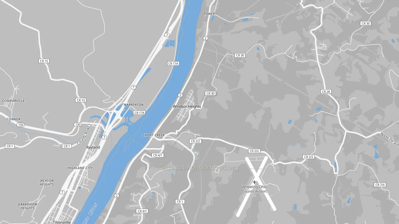 Transit Grade map of 26075, WV