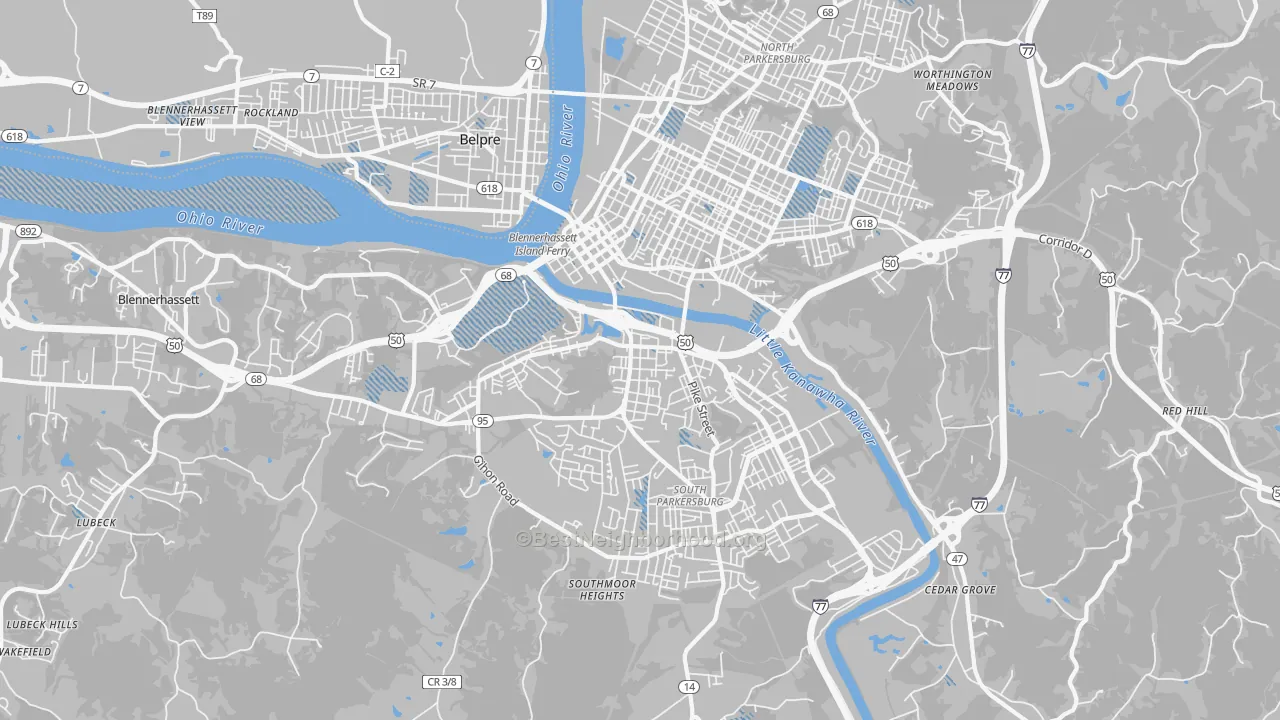 Transit Grade map of 26101, WV