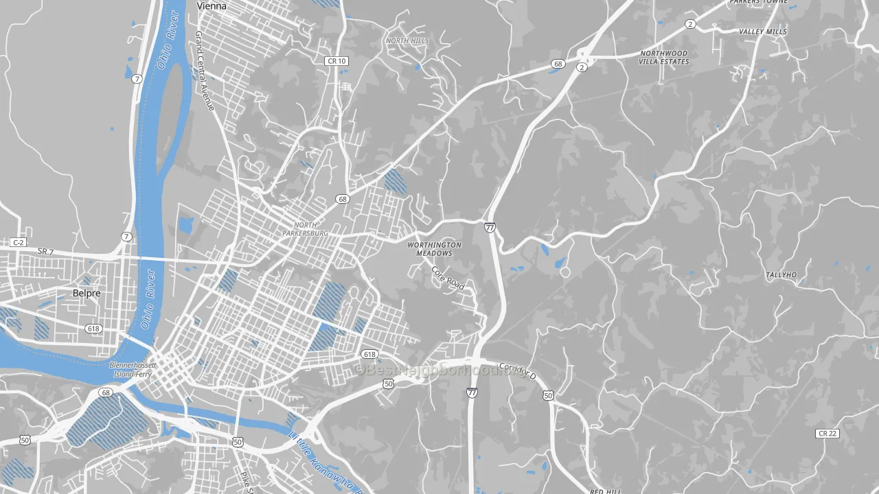 Transit Grade map of 26104, WV