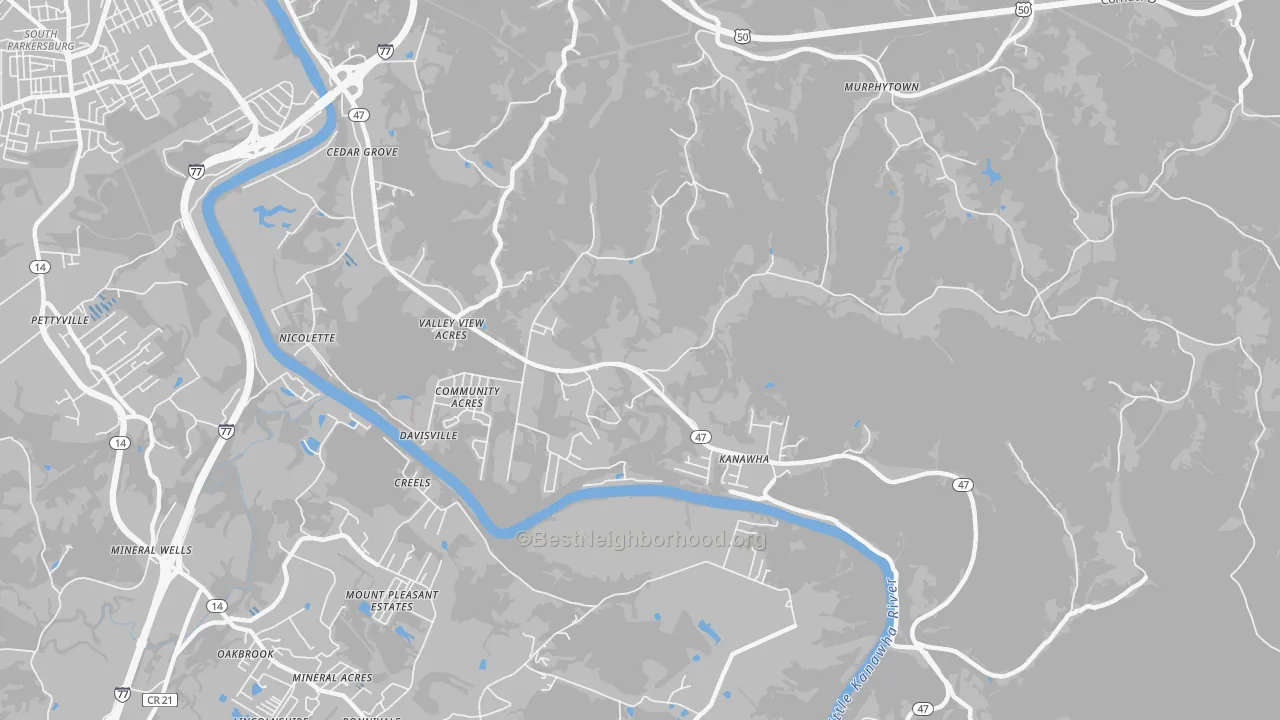 Transit Grade map of 26142, WV