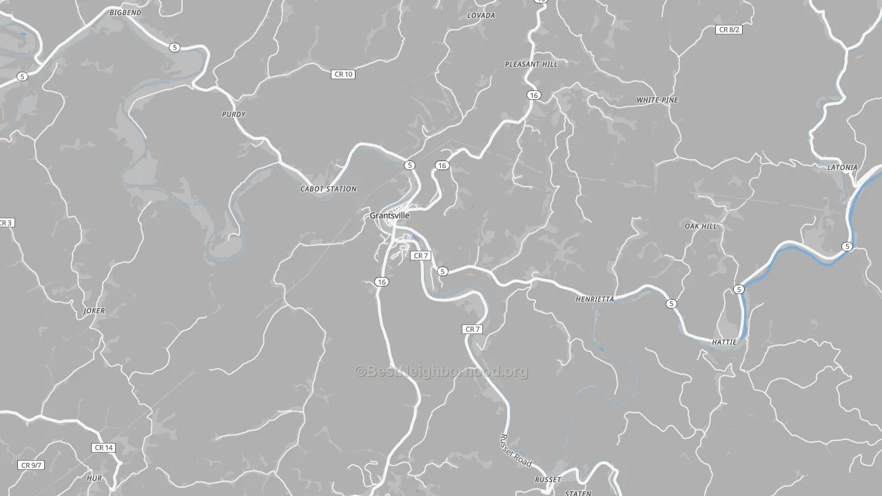 Transit Grade map of 26147, WV
