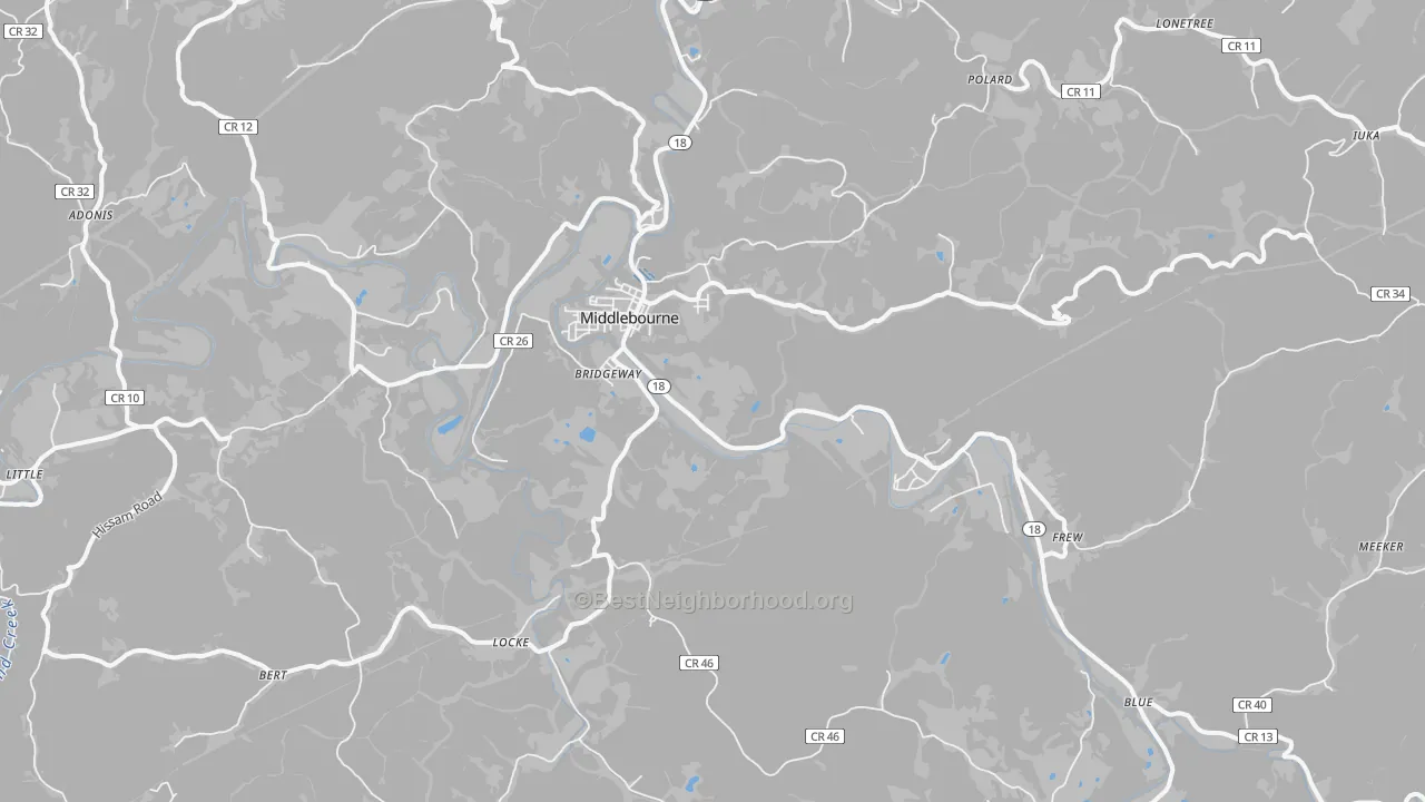 Transit Grade map of 26149, WV