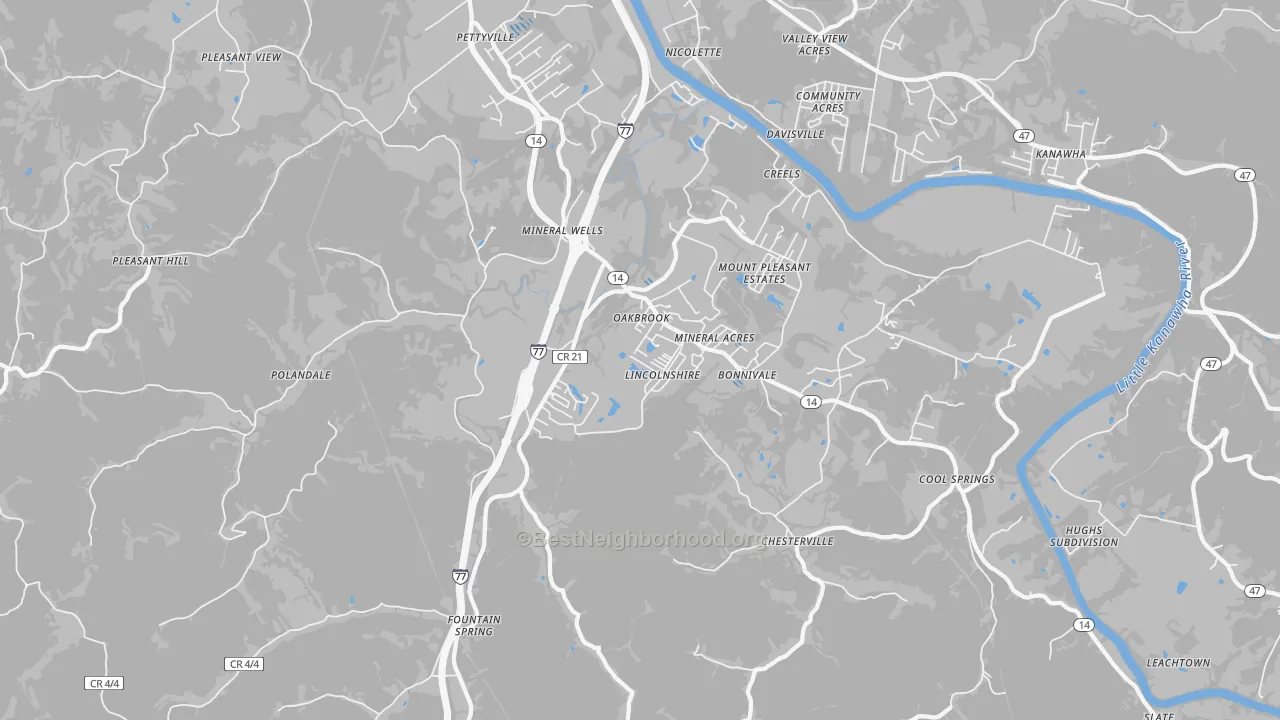 Transit Grade map of 26150, WV