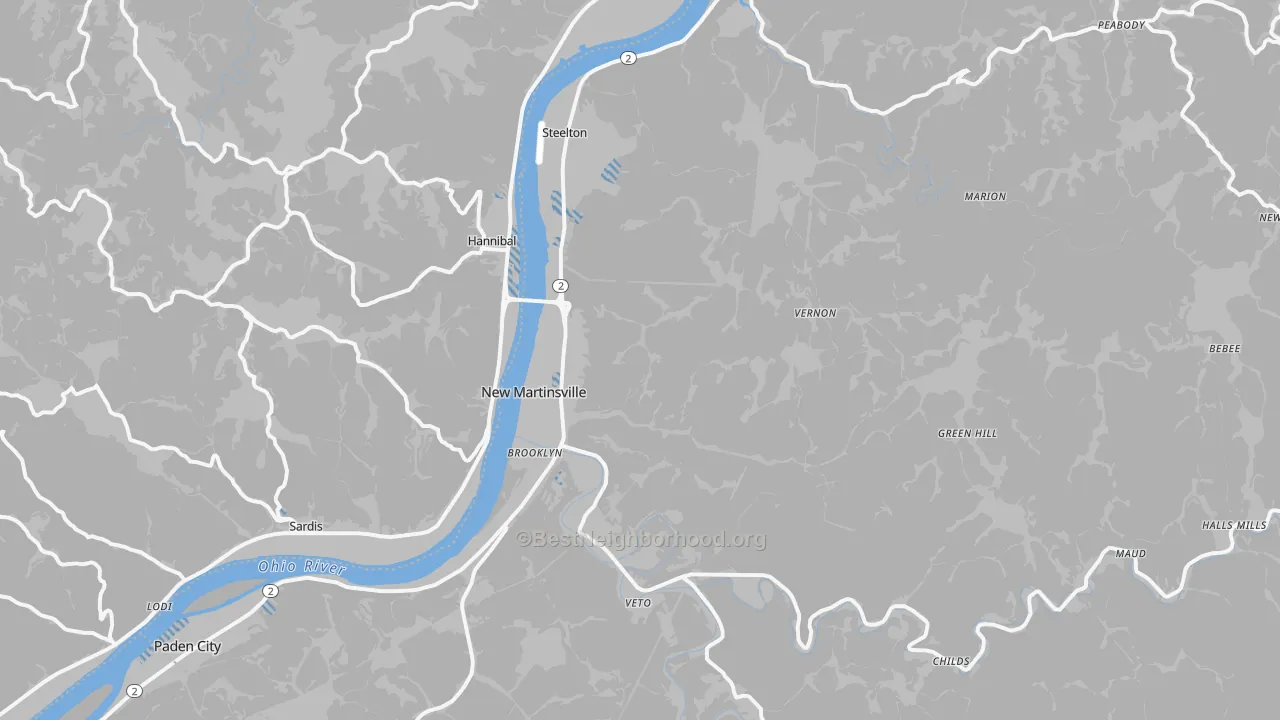 Transit Grade map of 26155, WV