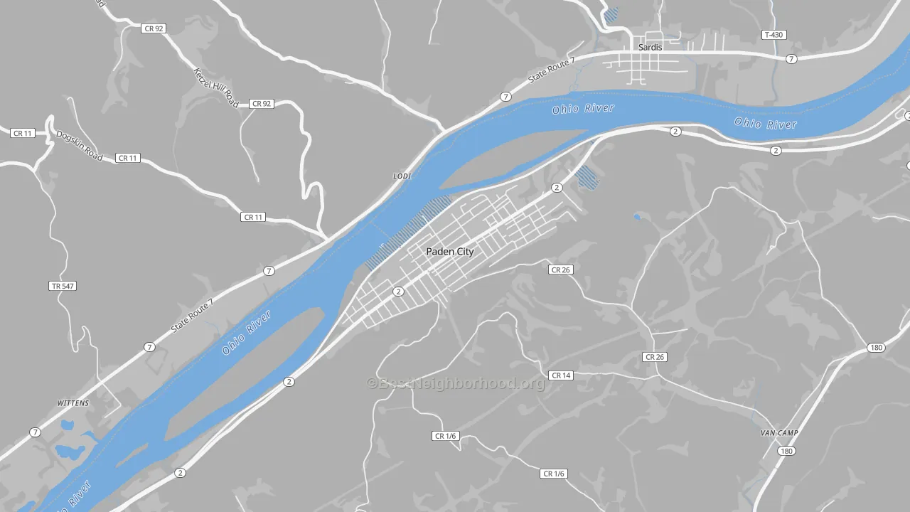 Transit Grade map of 26159, WV