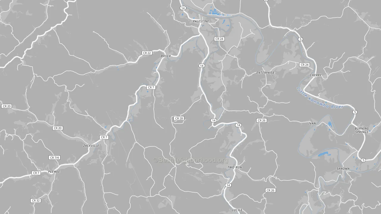 Transit Grade map of 26160, WV