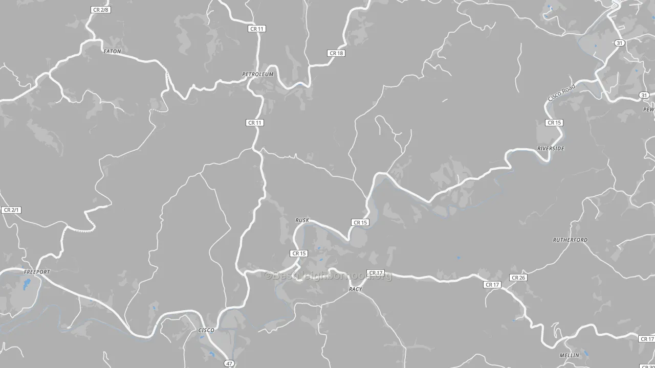 Transit Grade map of 26161, WV