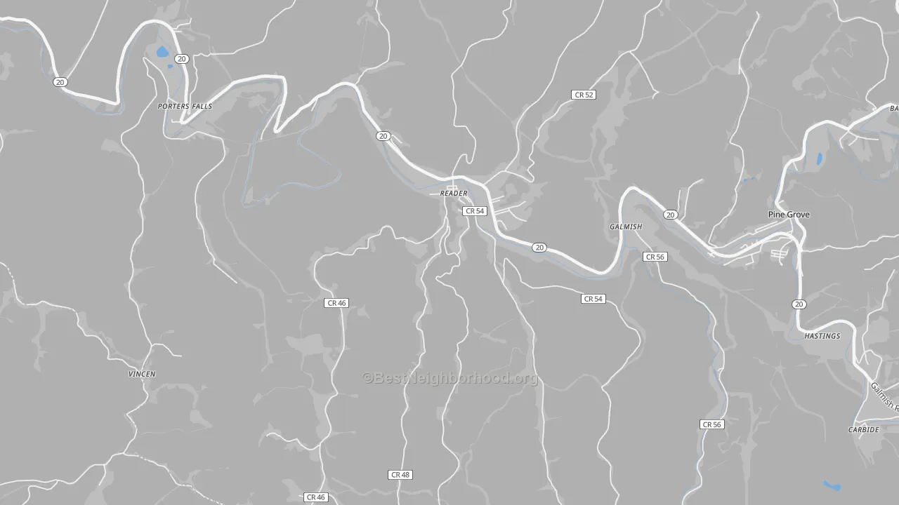 Transit Grade map of 26167, WV