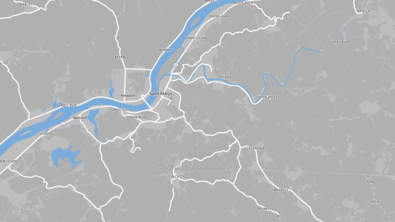 Transit Grade map of 26170, WV