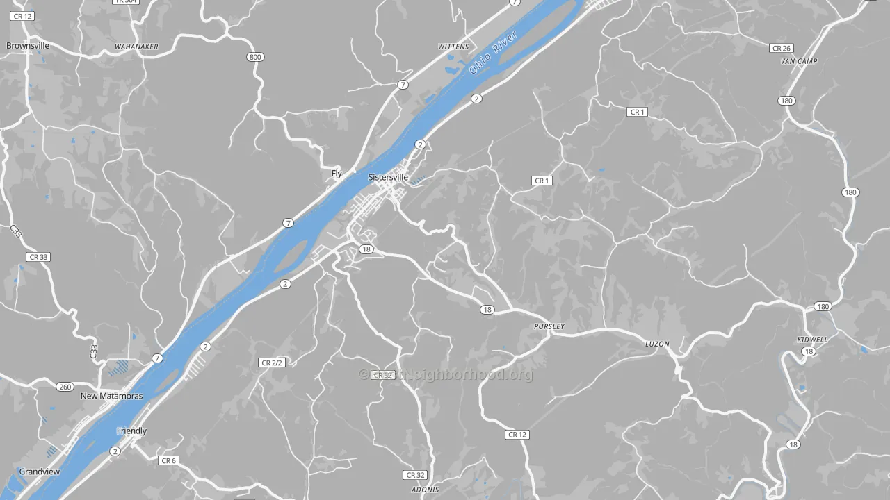 Transit Grade map of 26175, WV