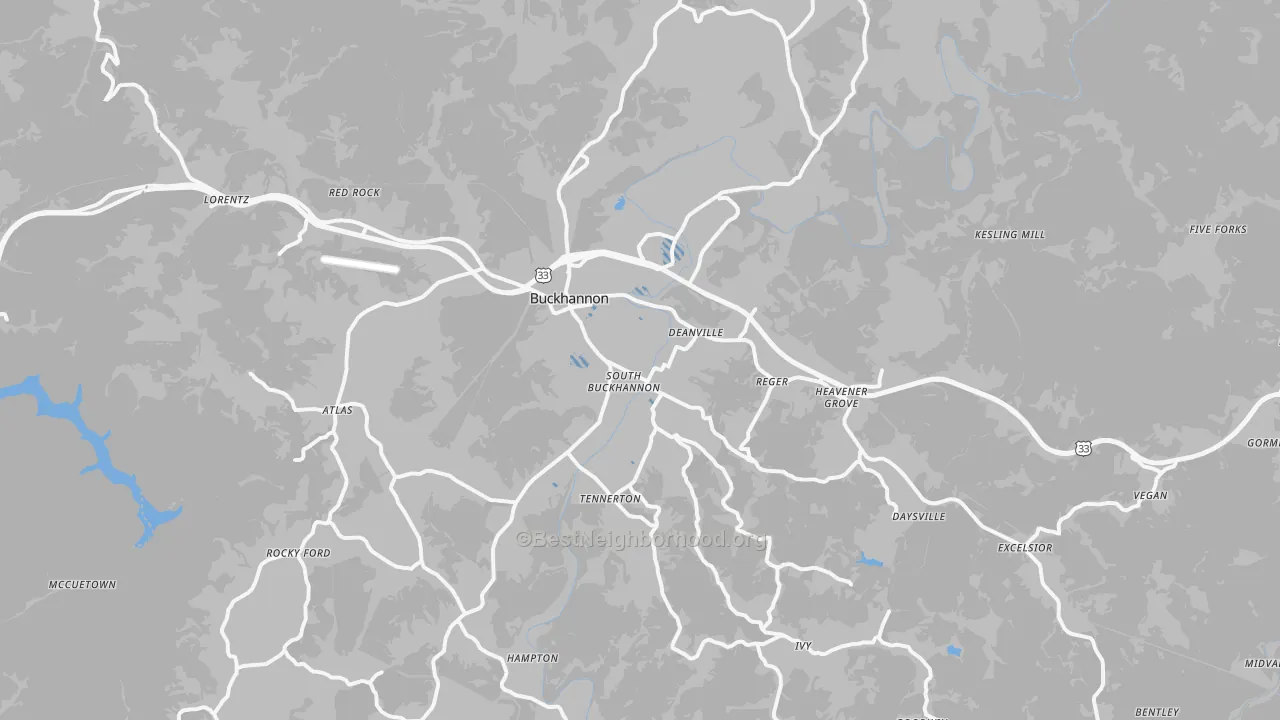 Transit Grade map of 26201, WV