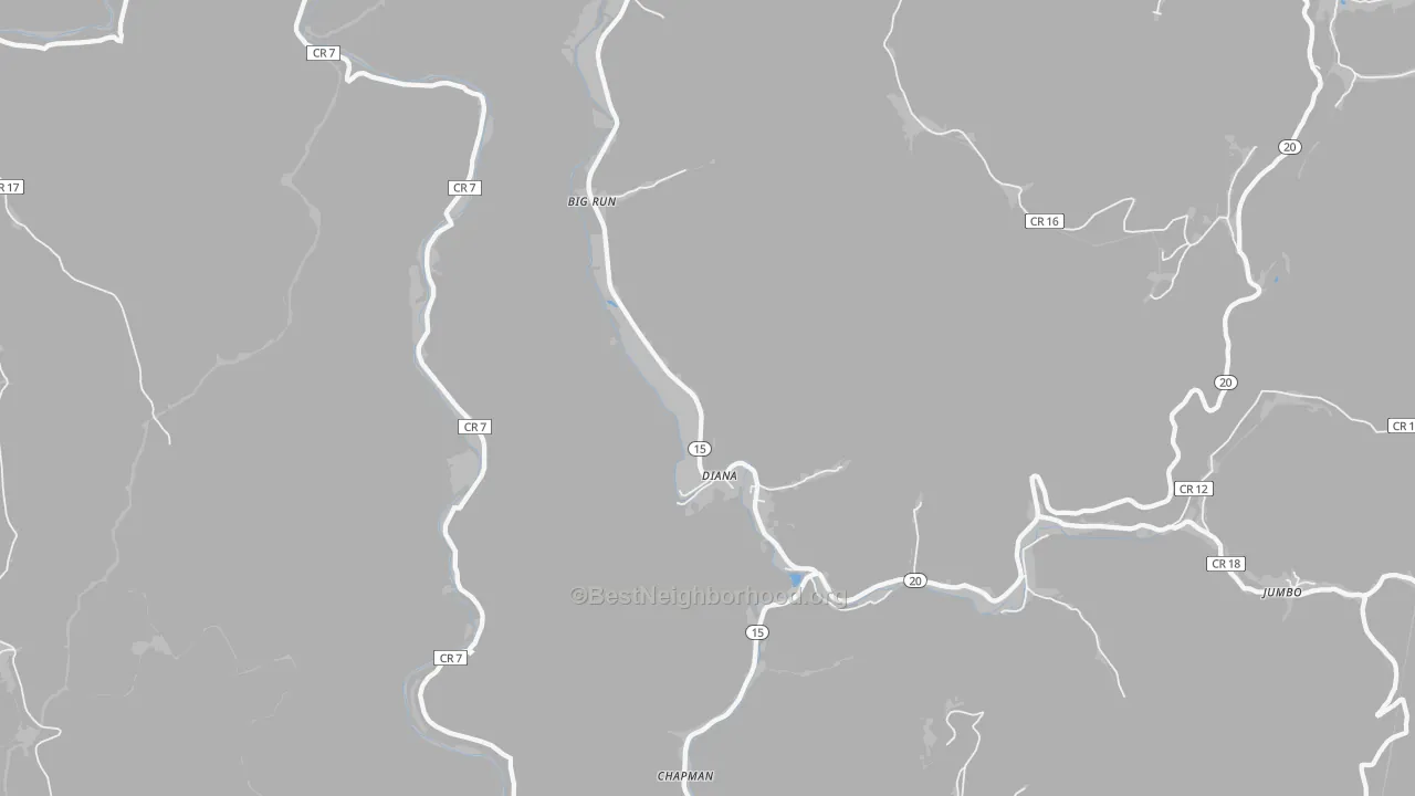 Transit Grade map of 26217, WV
