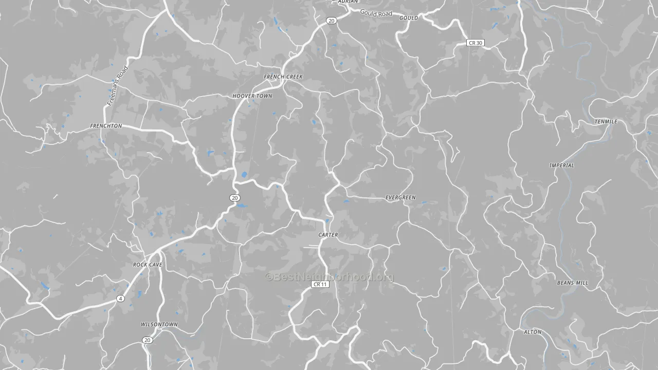 Transit Grade map of 26218, WV