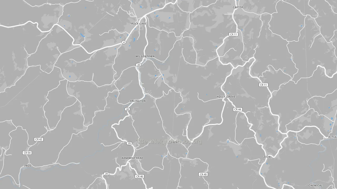 Transit Grade map of 26234, WV