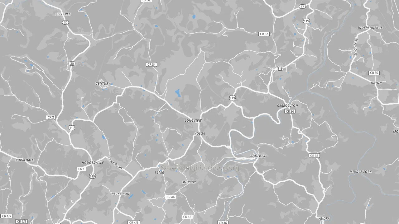 Transit Grade map of 26238, WV