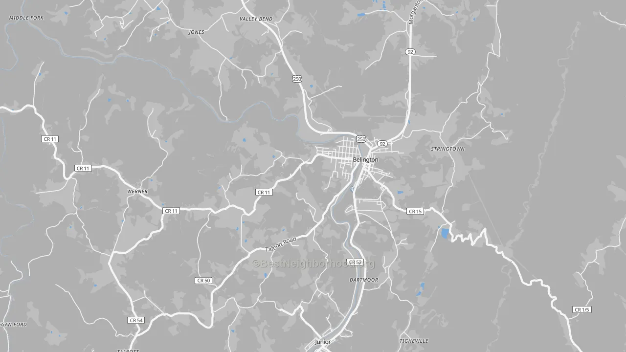 Transit Grade map of 26250, WV