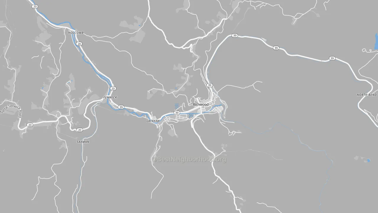 Transit Grade map of 26261, WV