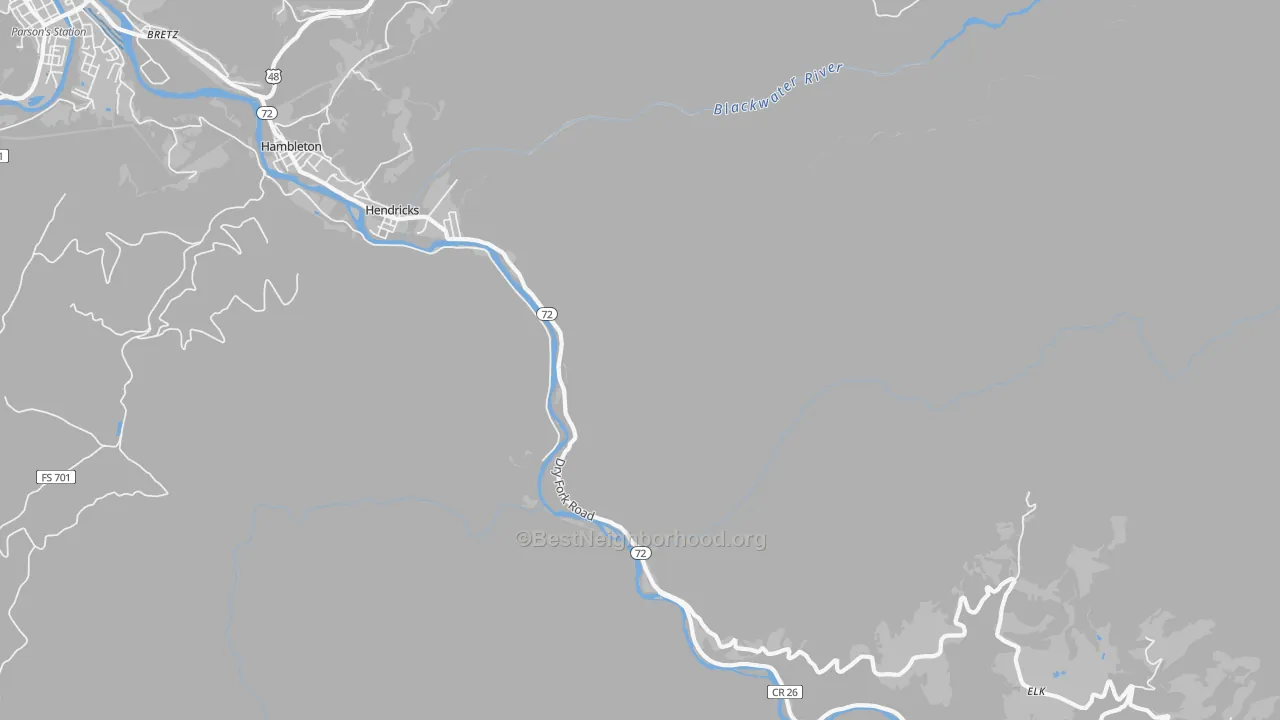 Transit Grade map of 26271, WV