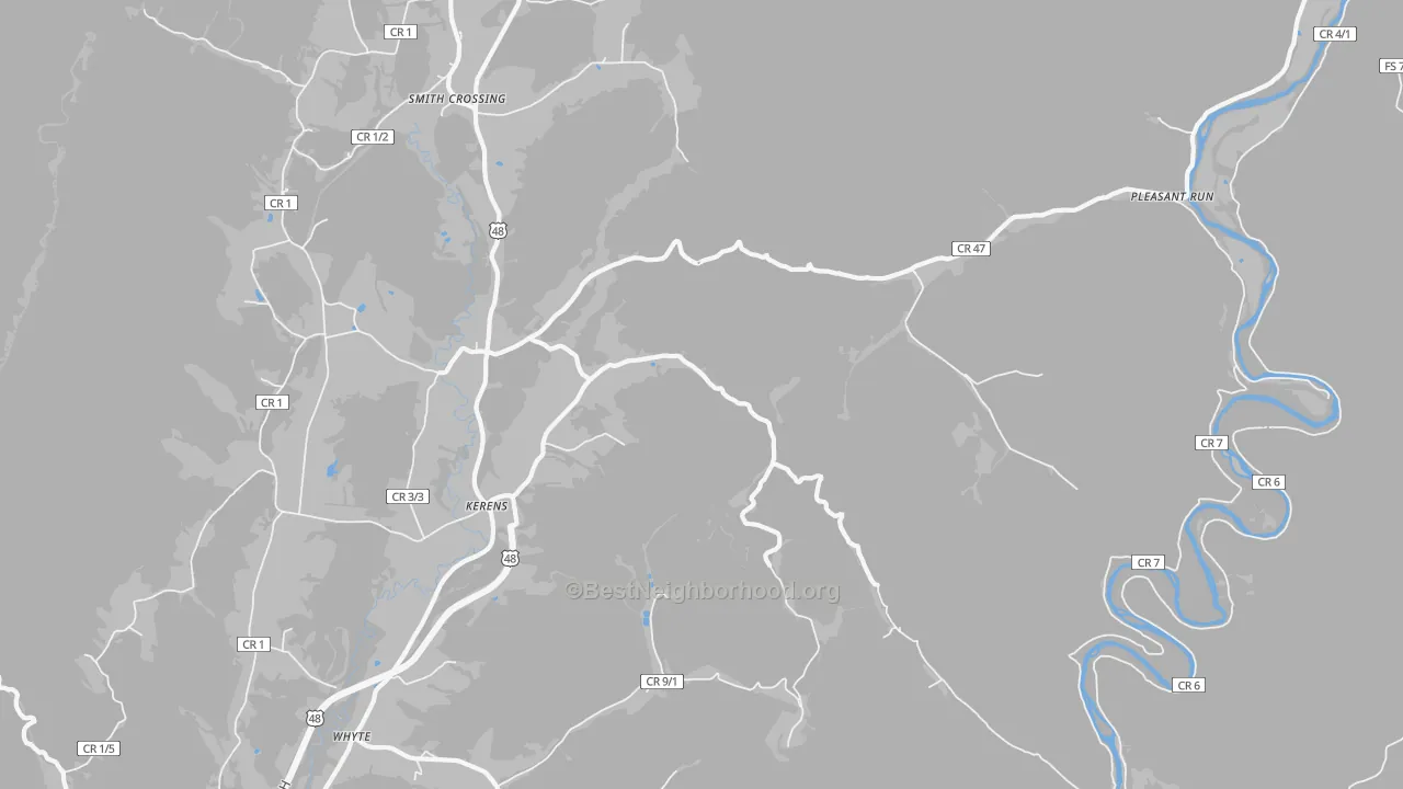 Transit Grade map of 26276, WV
