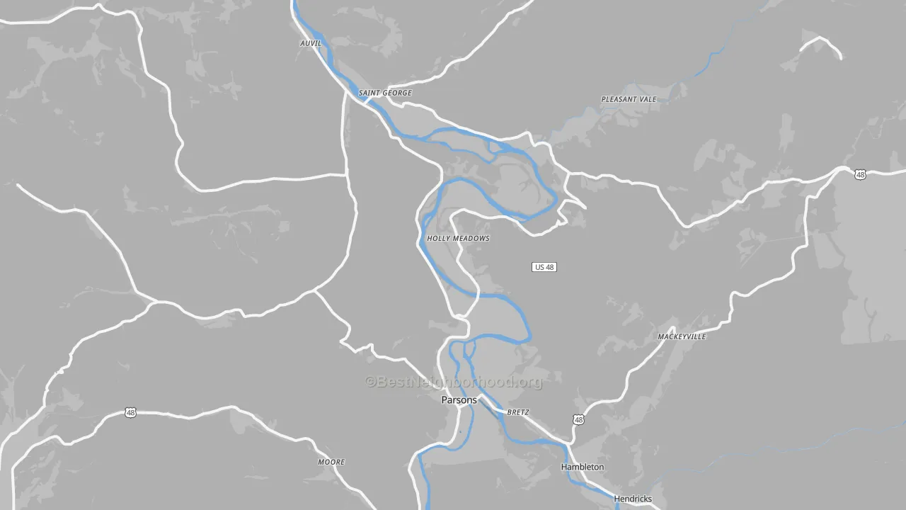Transit Grade map of 26287, WV