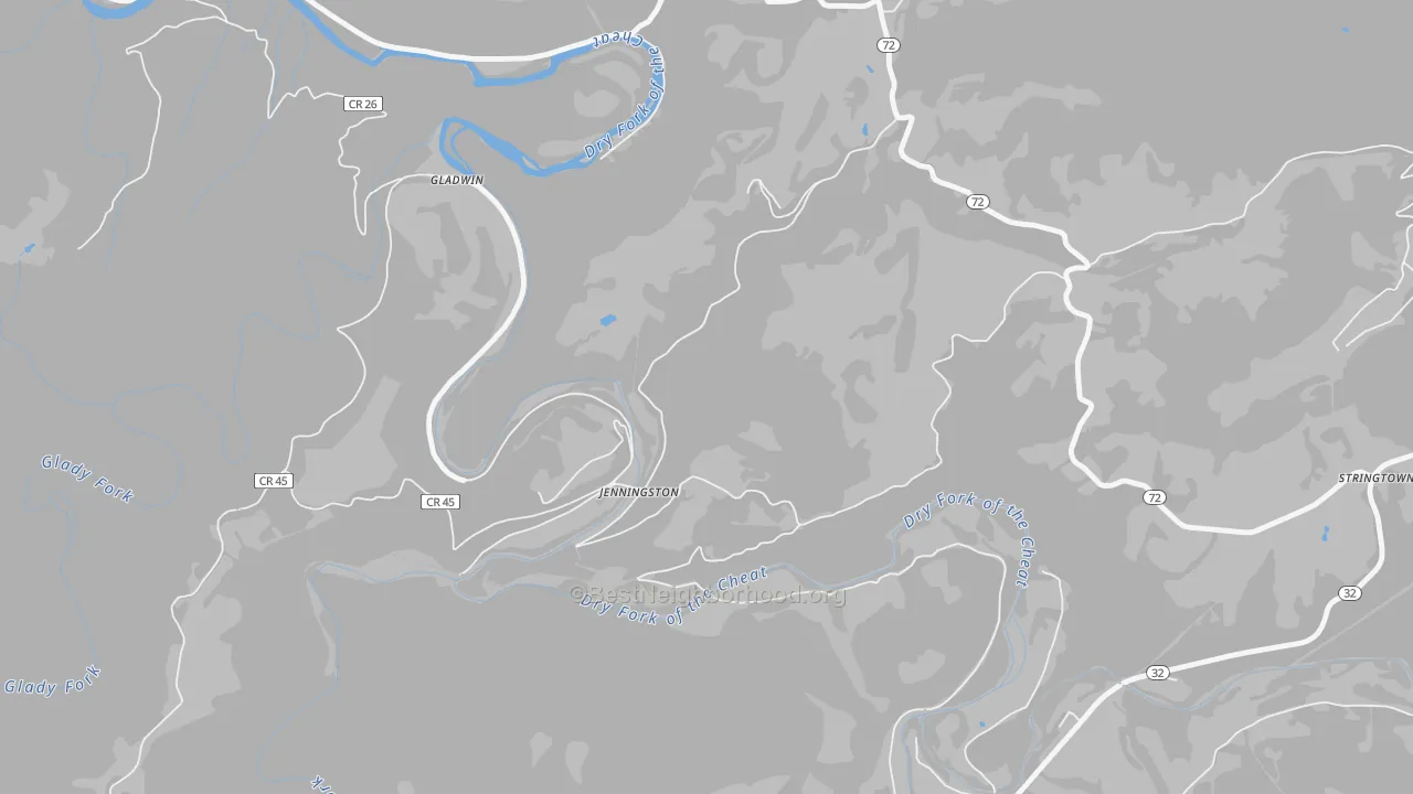 Transit Grade map of 26289, WV