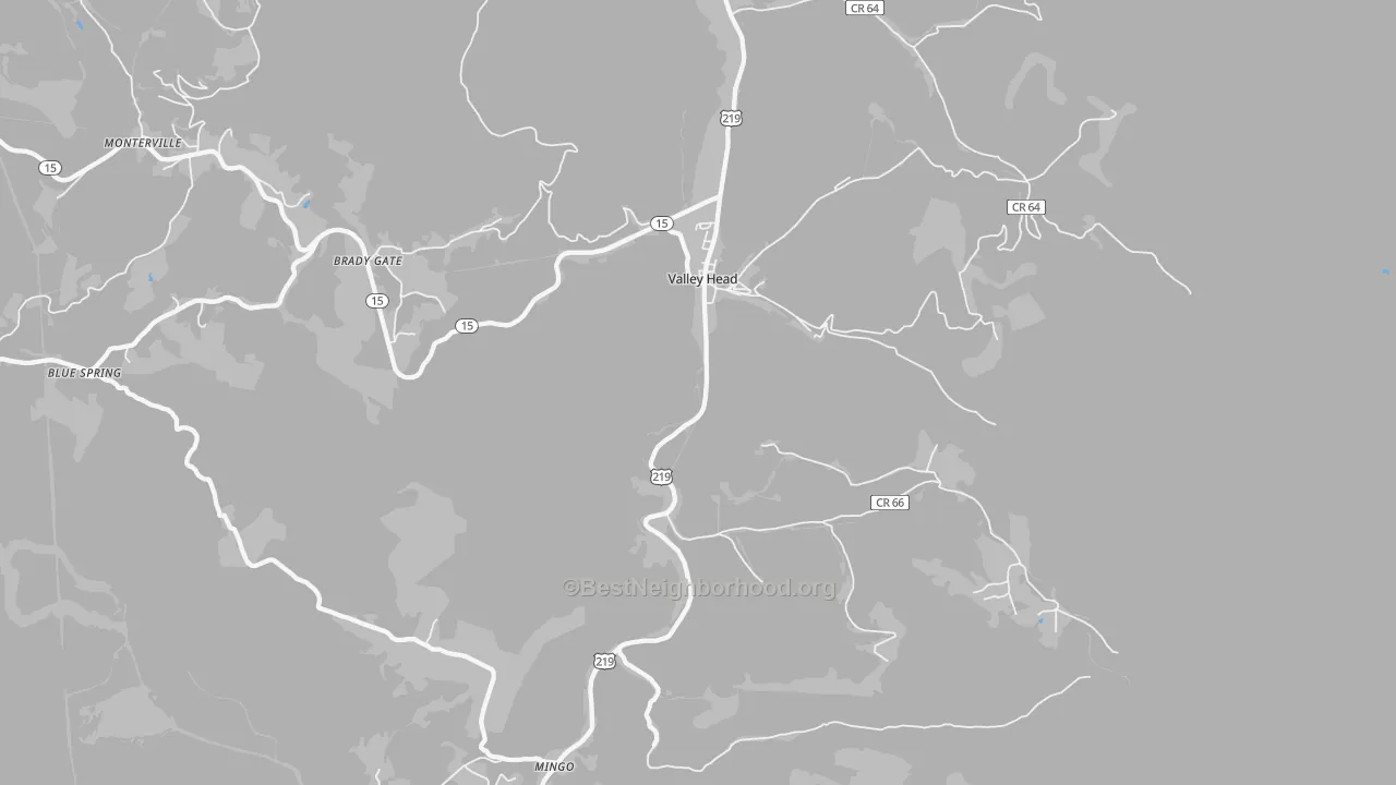 Transit Grade map of 26294, WV