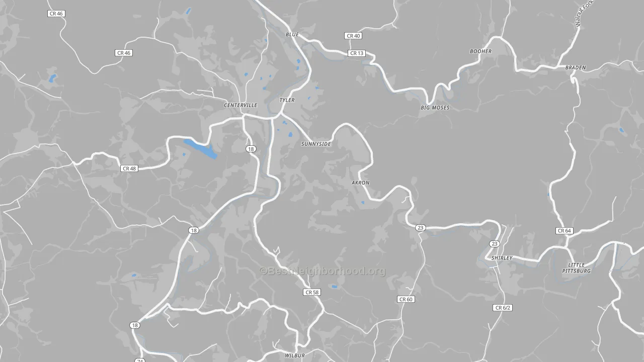 Transit Grade map of 26320, WV