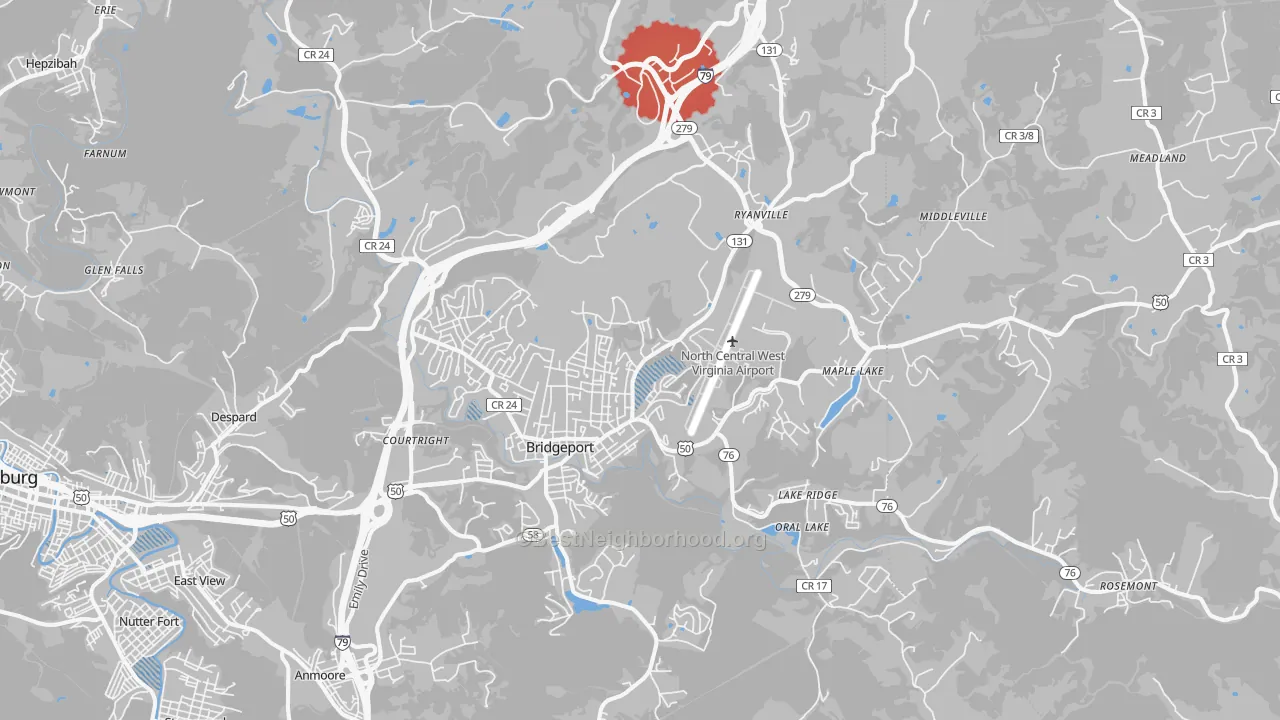 Transit Grade map of 26330, WV