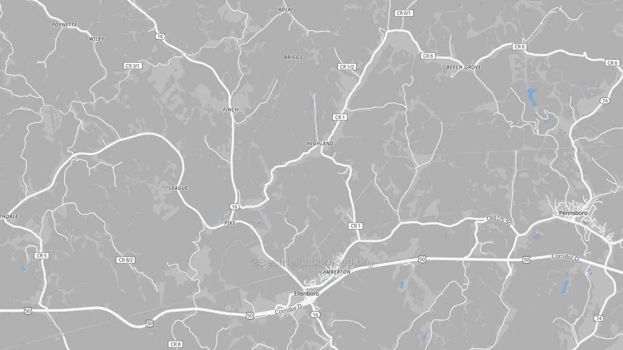 Transit Grade map of 26346, WV