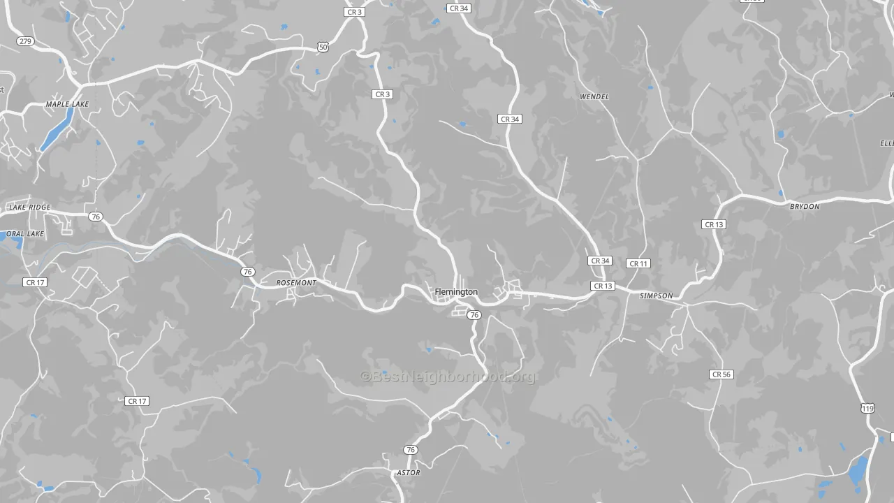 Transit Grade map of 26347, WV