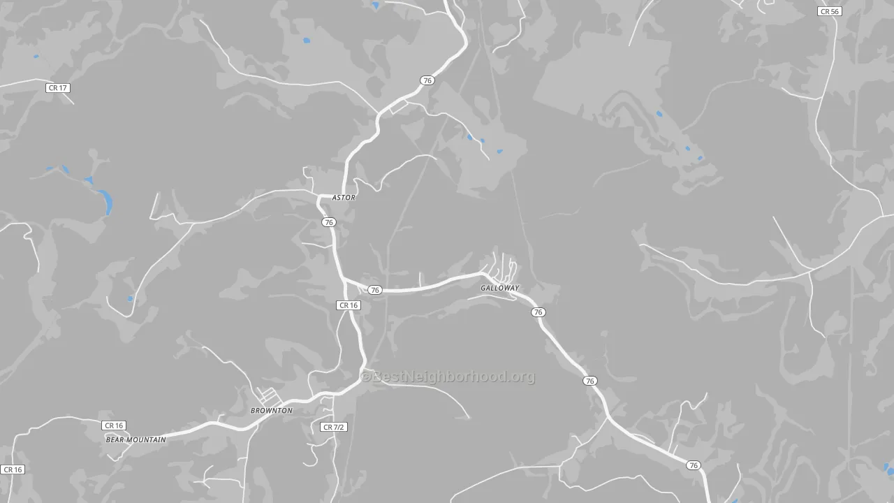 Transit Grade map of 26349, WV