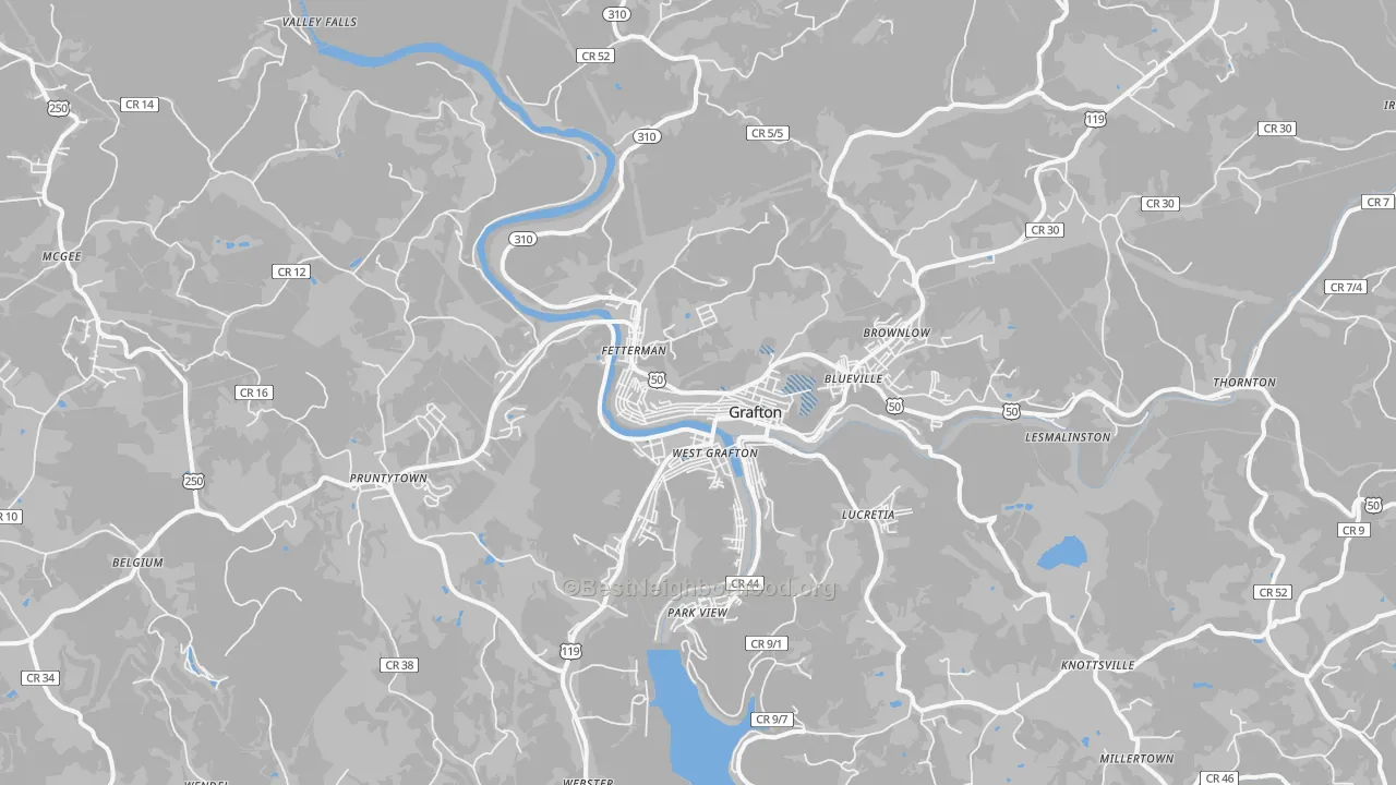 Transit Grade map of 26354, WV