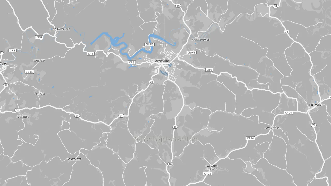 Transit Grade map of 26362, WV