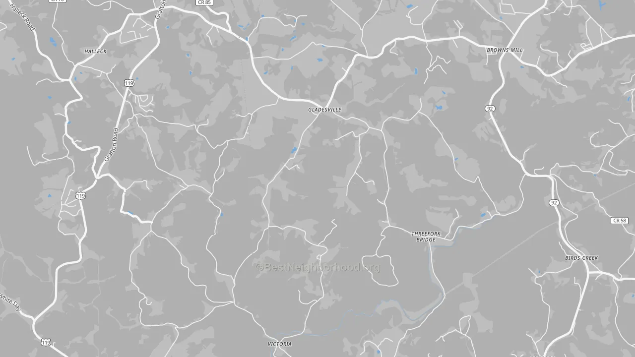 Transit Grade map of 26374, WV
