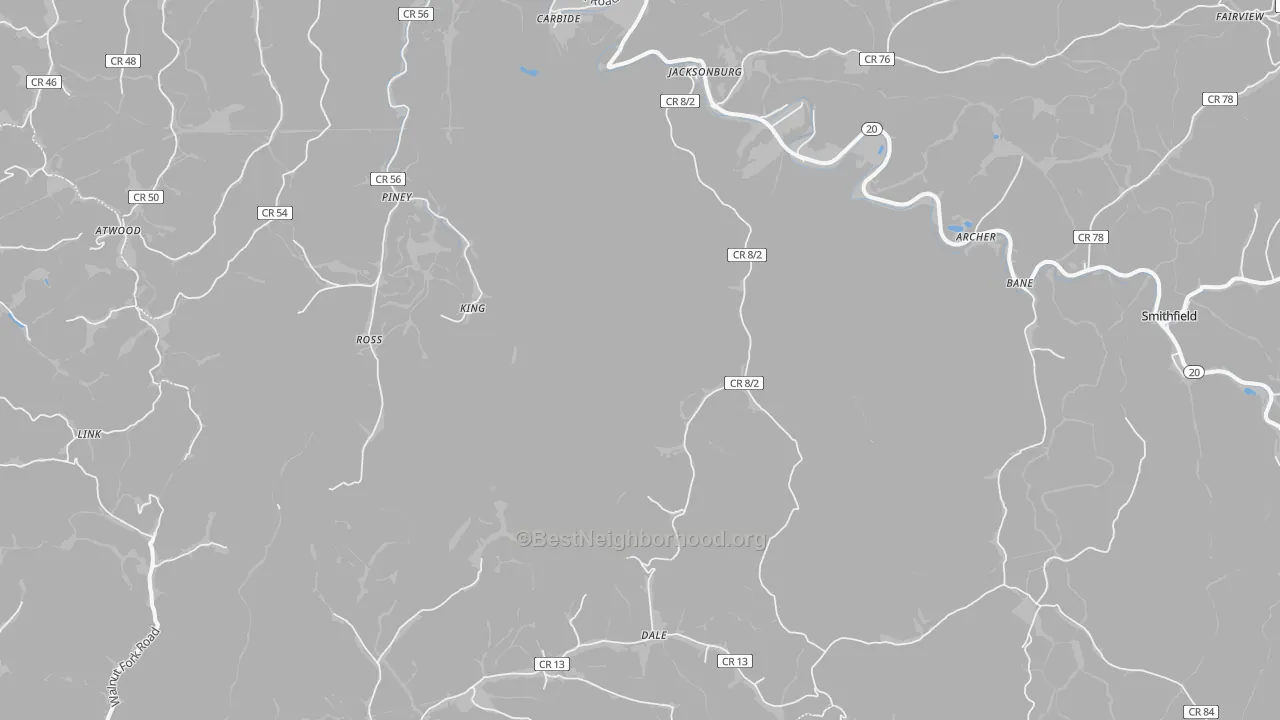 Transit Grade map of 26377, WV